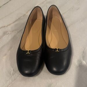 Chloe Black Leather Ballet Flats
